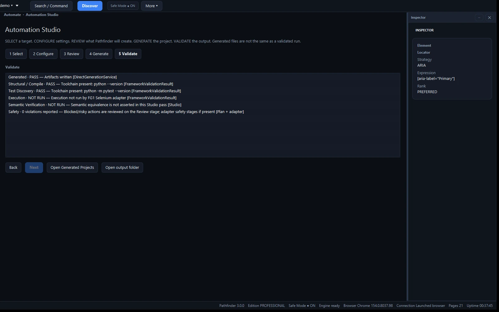 Automation Studio — Pathfinder Studio product screenshot